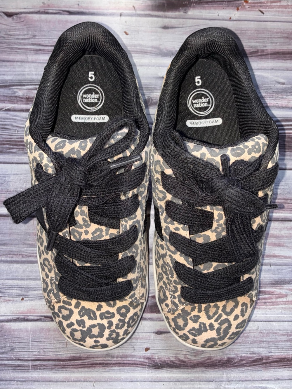 wonder nation Leopard Print Sneakers in Beige and Black